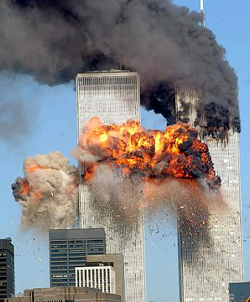 September 11th, planes hitting World Trade Centers