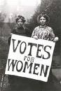 Two women holding up Votes for Women sign