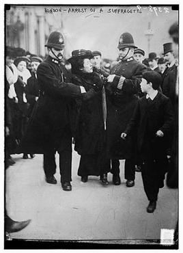 Margaret Sanger being arrested.