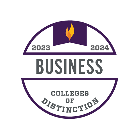 College of Distinction badge business.