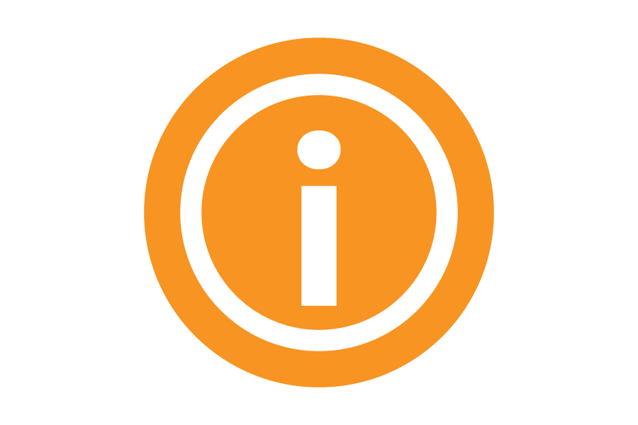 Icon of an i with a circle around it.