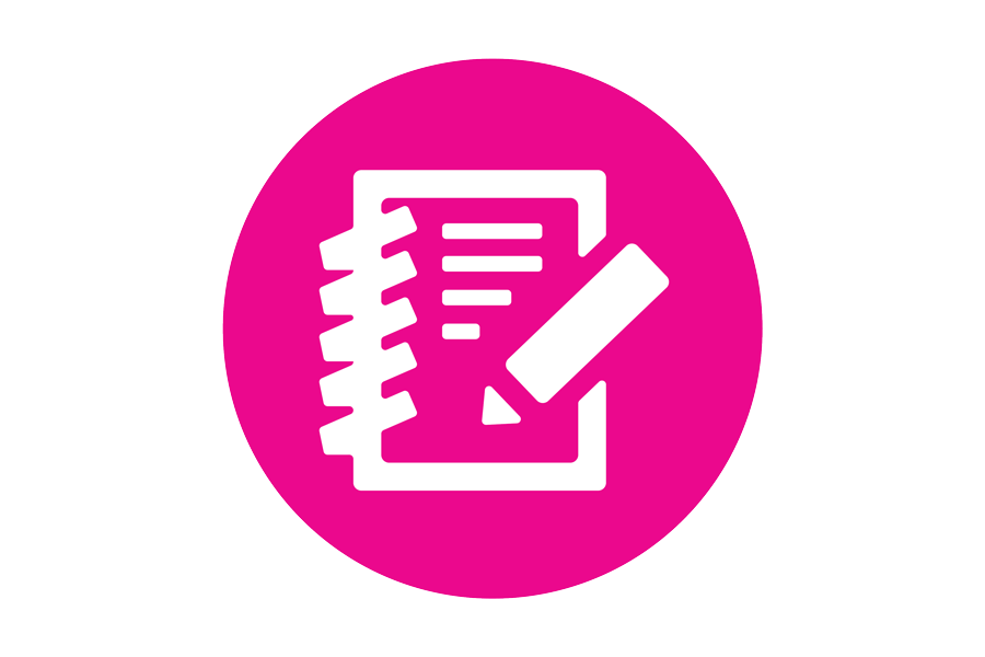 Icon of pen and paper representing general education requirements list