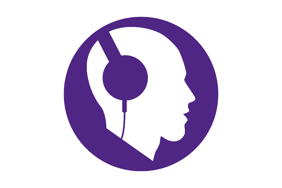 Image of a person wearing headphones.