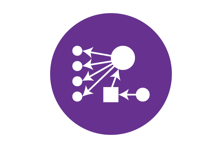 Icon of a graph modeling process.