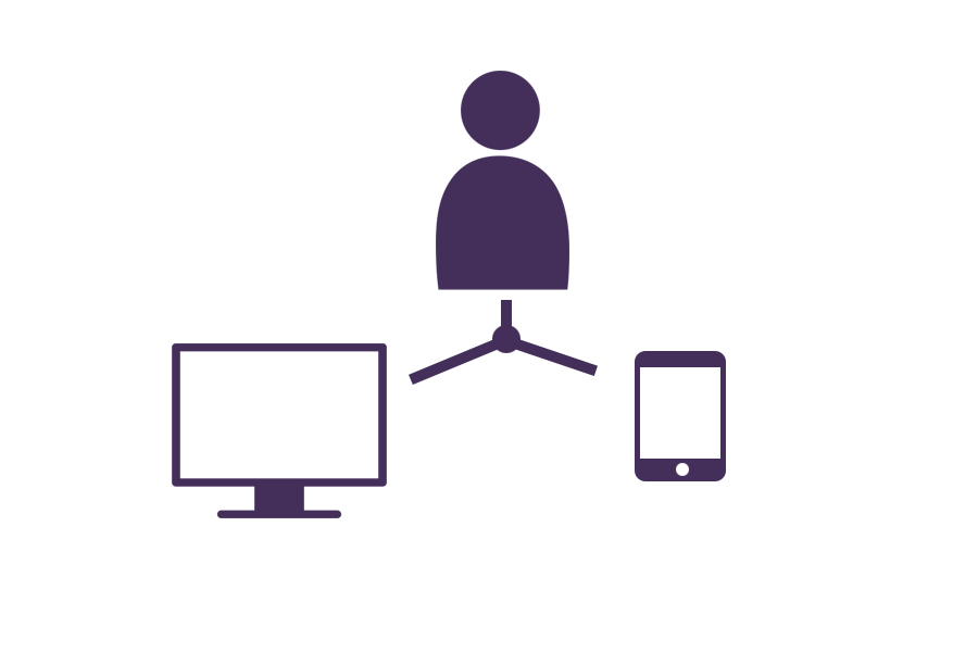 icon depicting hybrid learning