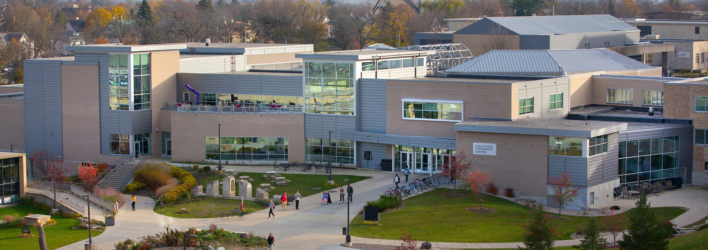 Overhead view of UW-Whitewater's University Center