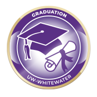 Graduation graphic for merid badges. 