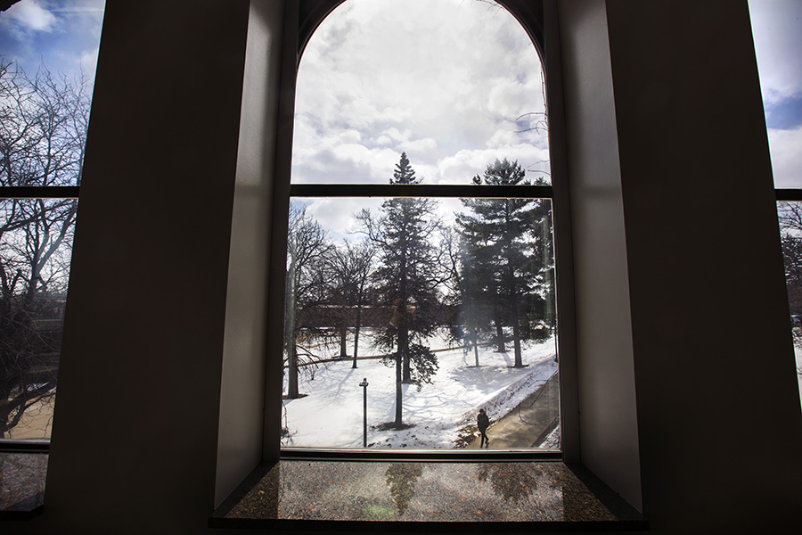 A view of Salisbury Arboretum from Hyer Hall on the UW-Whitewater campus.