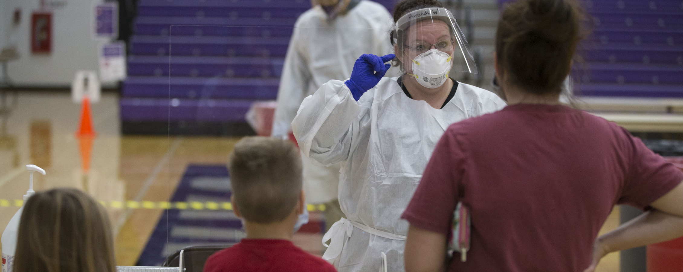 COVID testing in the Williams Center