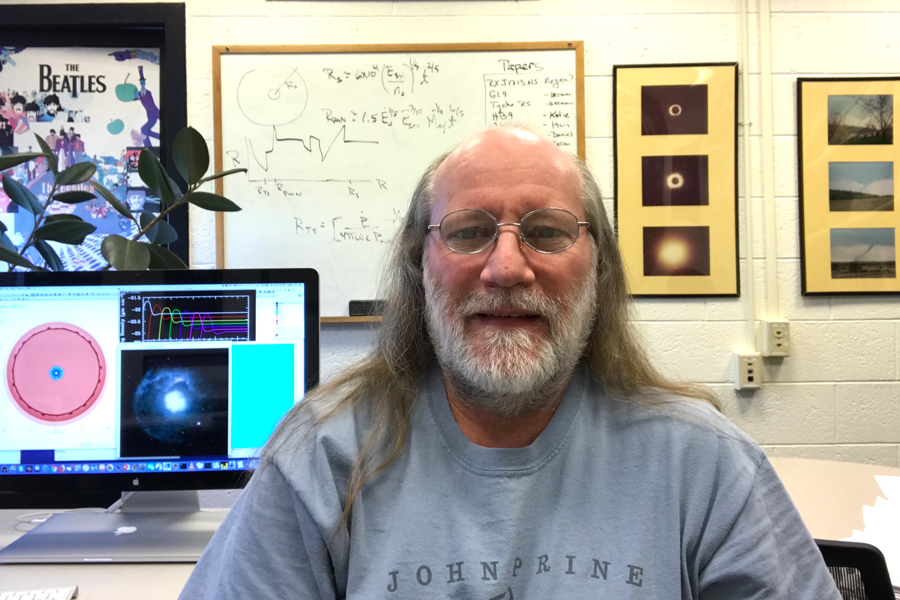 Pat Slane sits in his office.