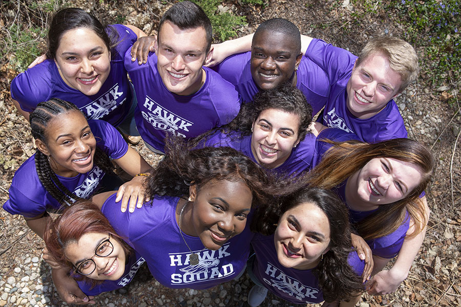 Dawson Babcock with the Hawk Squad.