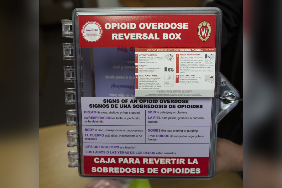 Opioid overdose reversal box.