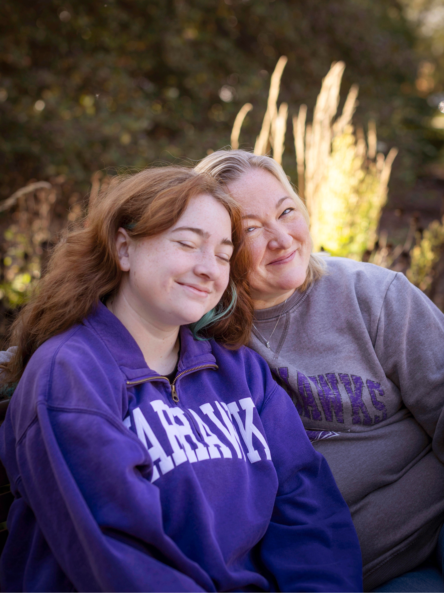 Kim Clarksen, right, an alumna who is assistant director of student activities and involvement at UW-Whitewater, is shown with her daughter Anders, a mathematics major, on Oct. 2, 2025. Clarksen earned a BSE in chemistry education in 2001.