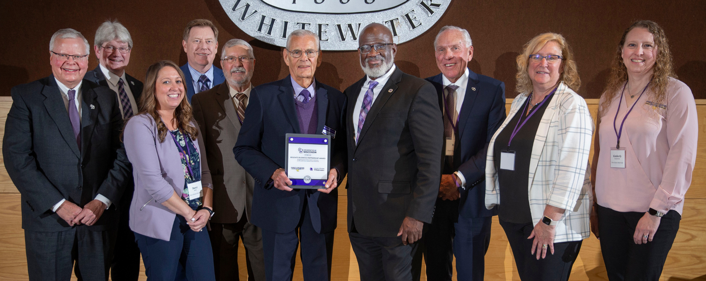 Chancellor is in the University Center with several others.