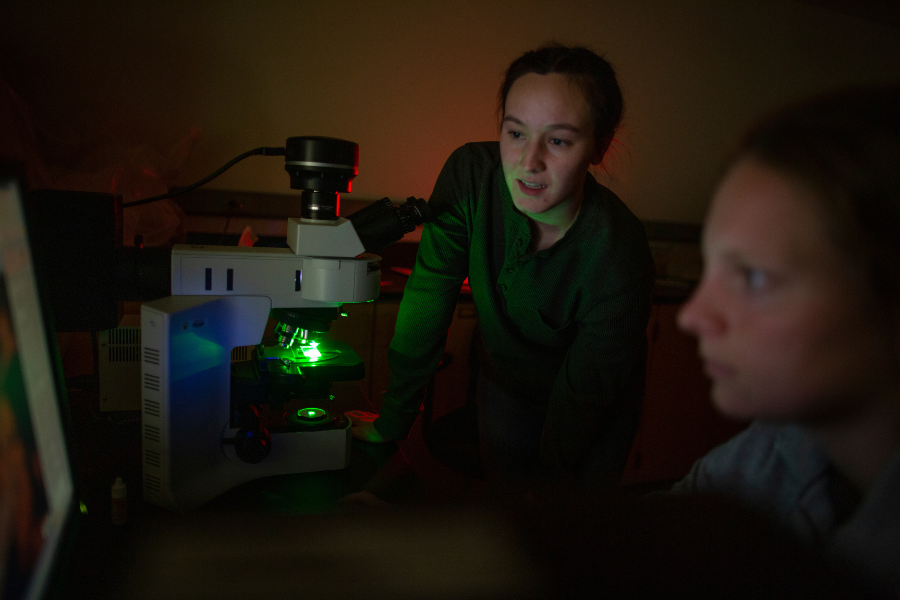 Kris Curran teaches in a class.