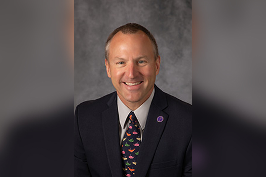 Exterior rendering of Winther Hall.