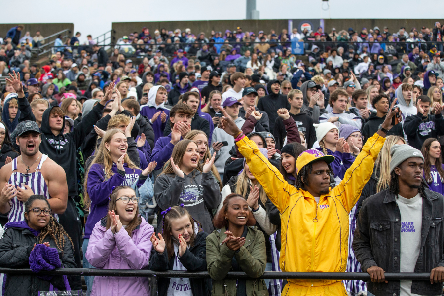 Photo of a football crowd.