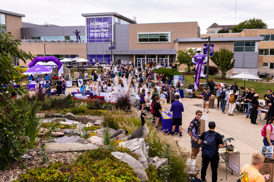 Students participate in the Involement Fair.