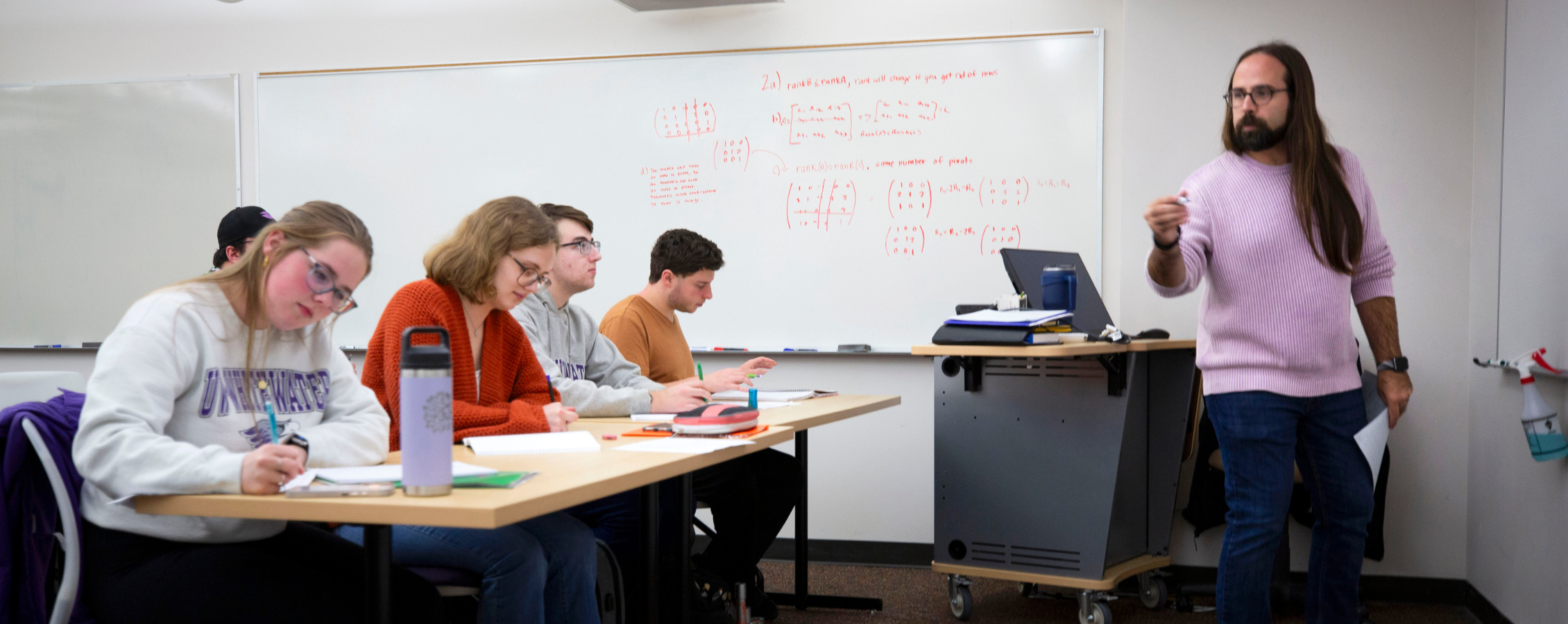 Students are in a class.