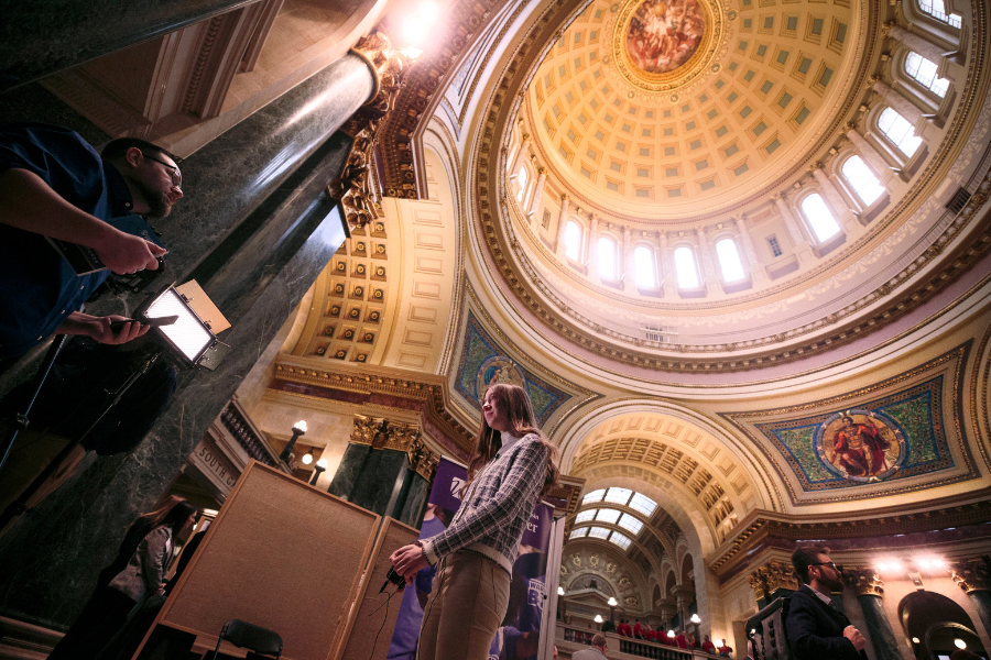 Research in the Rotunda takes place in Madison State Capitol.