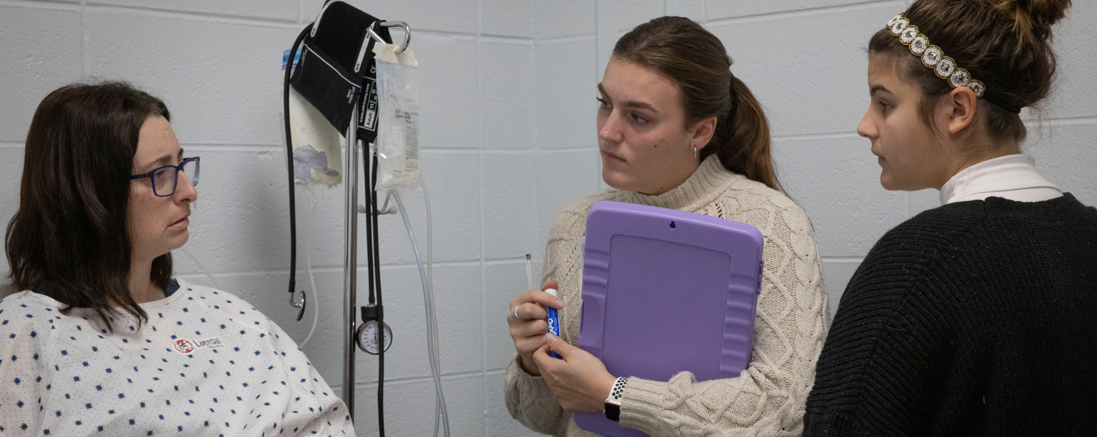 Students are doing communications science work.