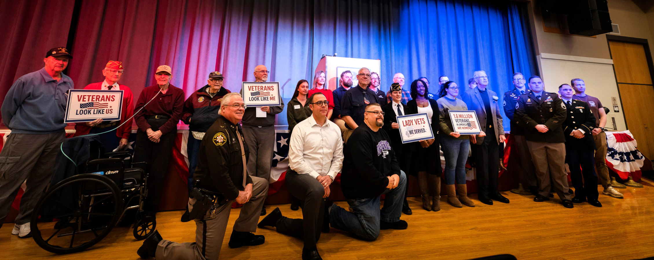 Photo of the Veterans at the Veterans Ceremony.