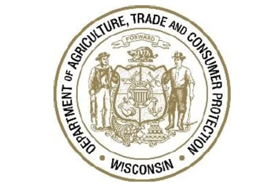 Department of agriculture, trade and consumer protection logo on a white background.