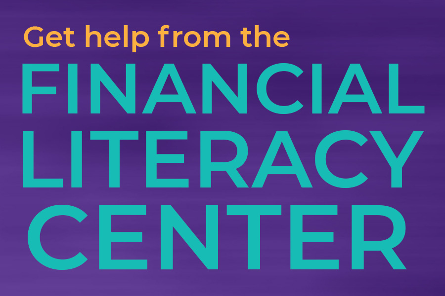 Financial literacy center graphic.