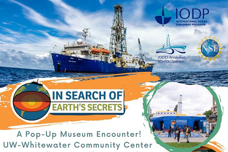 In search of Earth's secrets with a large ship on the ocean.