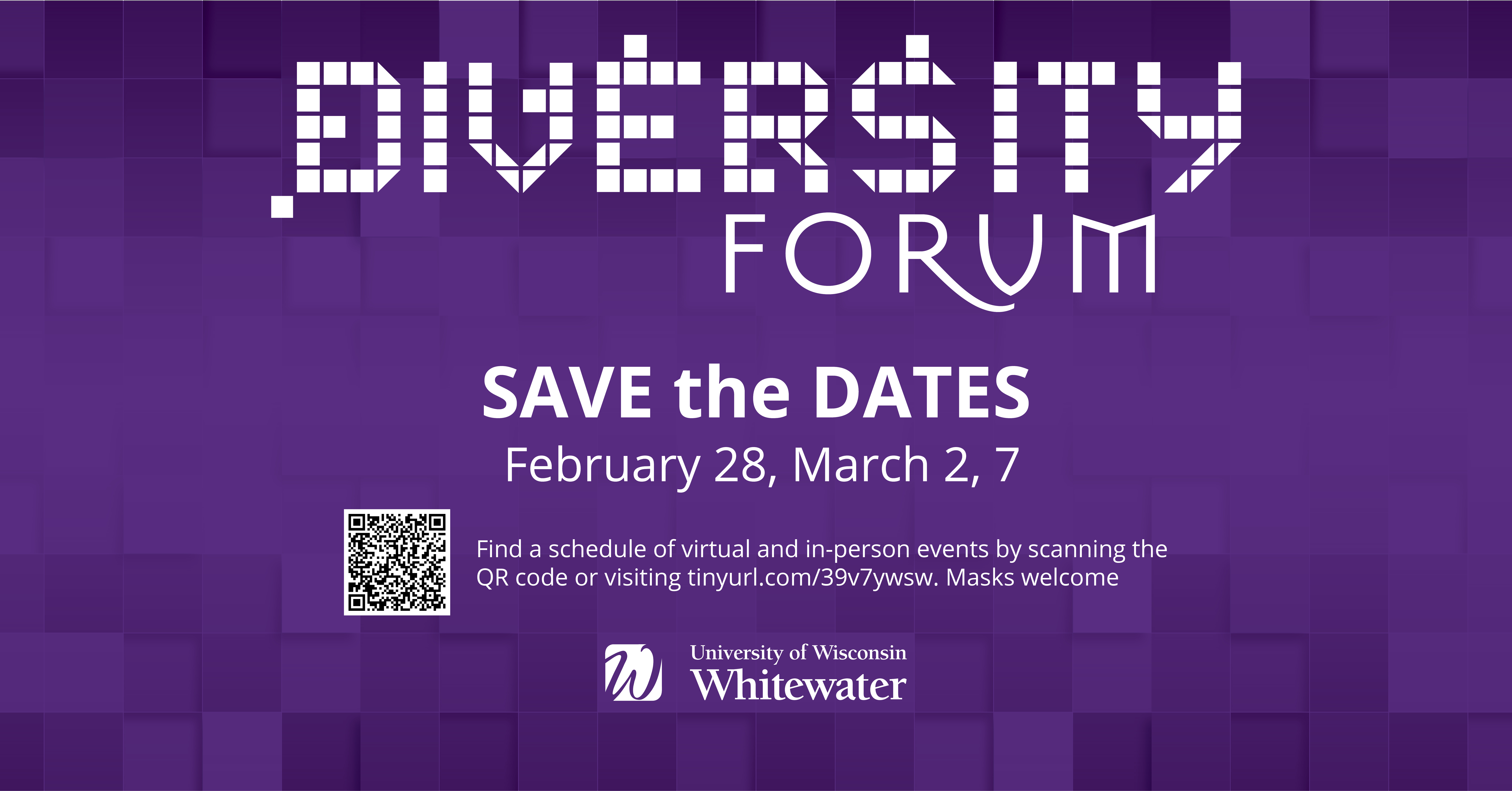 Diversity Forum graphic on a purple background.