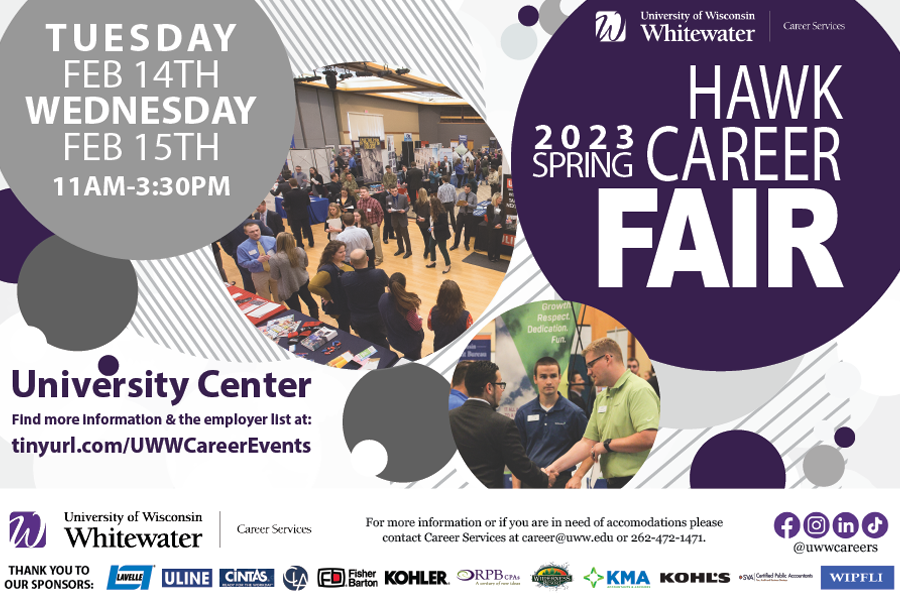 Hawk Career Fair graphic.