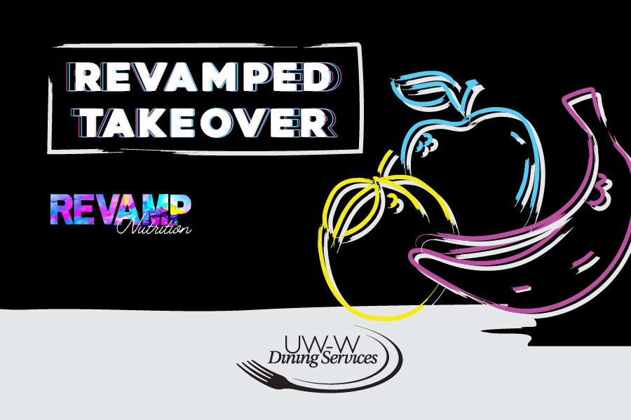 Graphic that says Revamp Takeover on a black background.