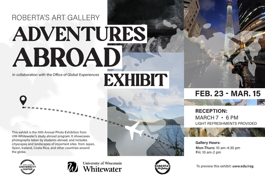 Adventures Abroad exhibit graphic.