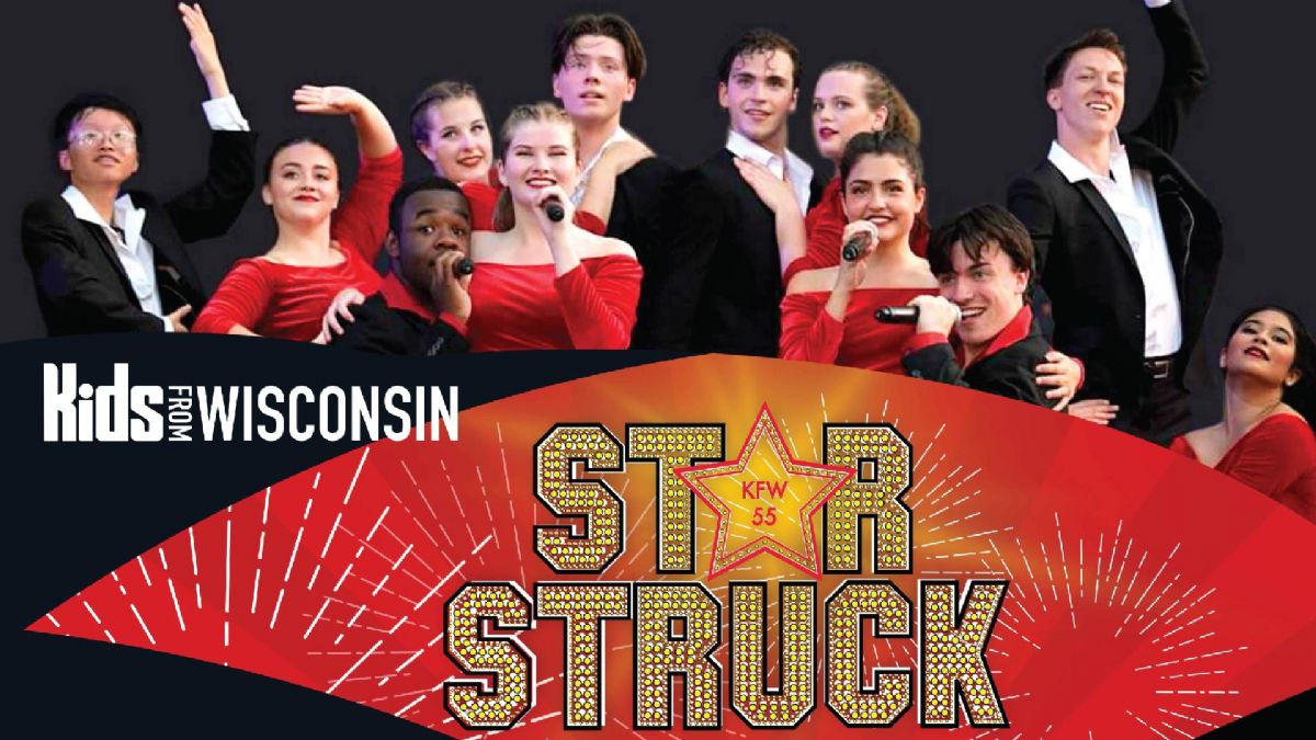 Star Struck graphic with black and red background.