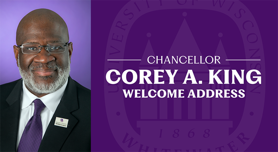 Chancellor King, it says Corey A. King Welcome Address.