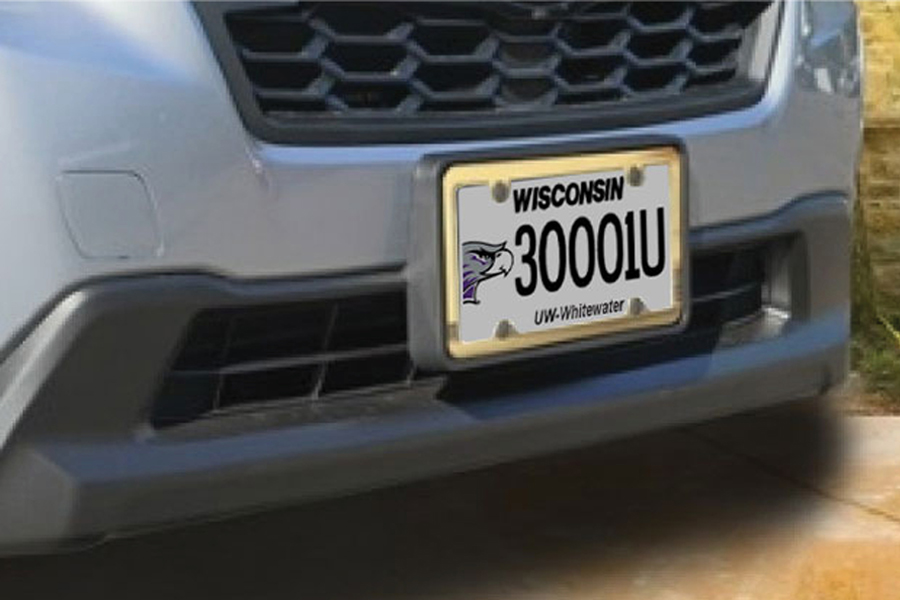 Photo of license plate on a car.