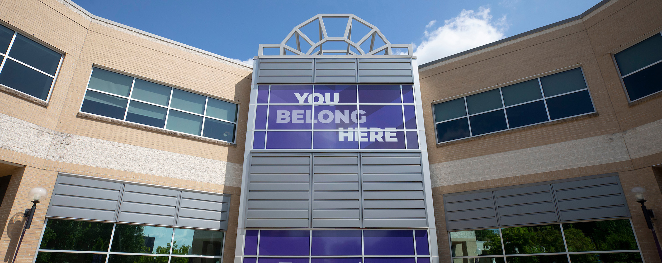 You belong here sign on the UW-Whitewater UC