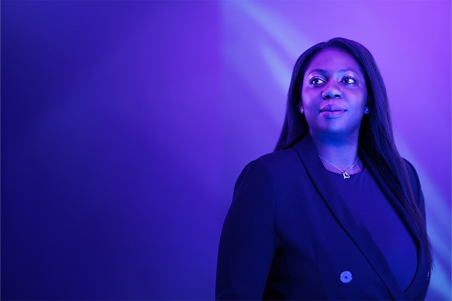 Woman poses for UW-Whitewater College of Business and Economics online