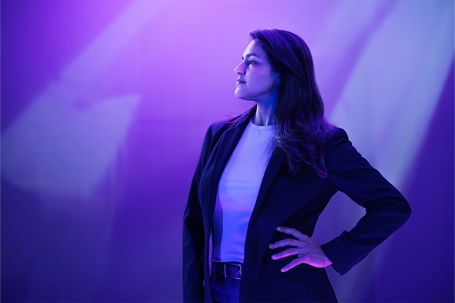 Woman poses for UW-Whitewater College of Business and Economics online