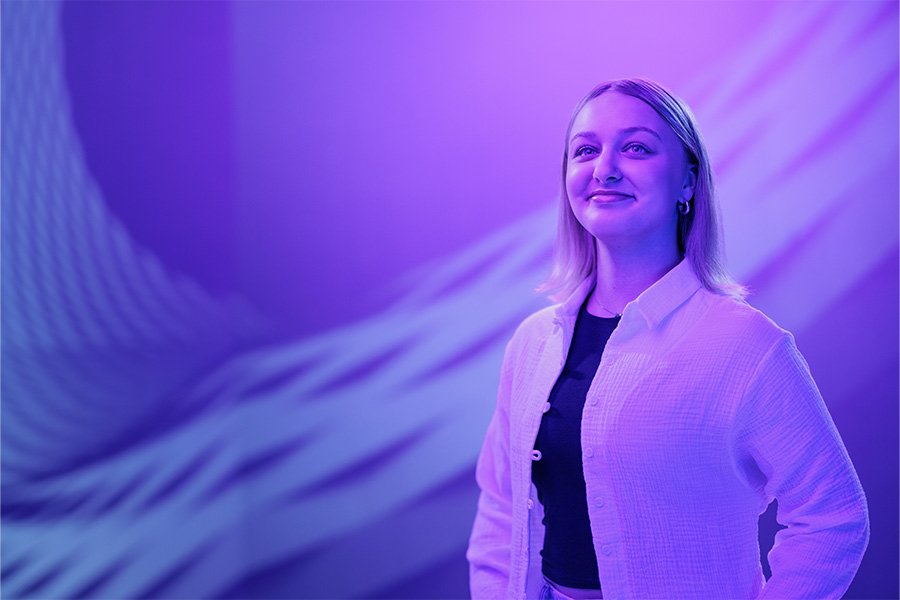 Woman poses for UW-Whitewater College of Business and Economics online