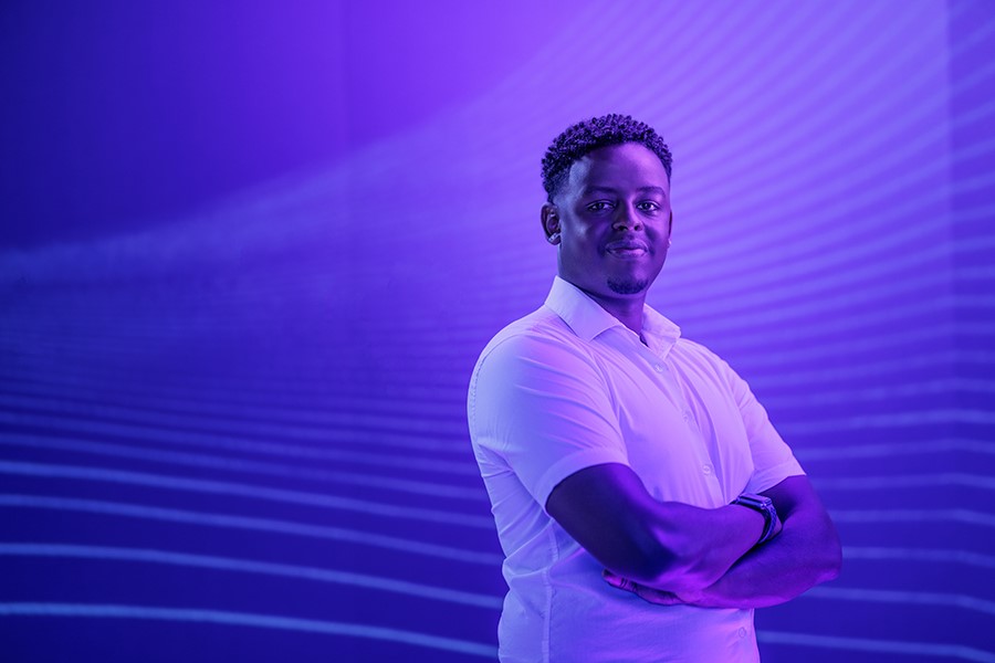 Man poses for UW-Whitewater College of Business and Economics online