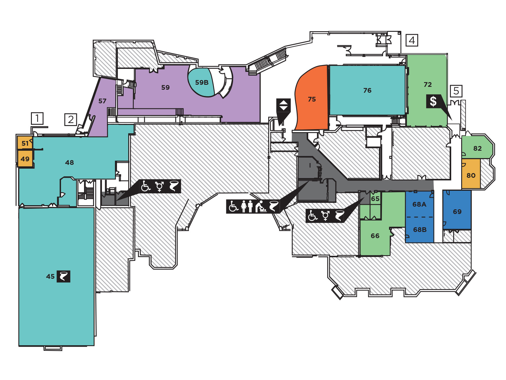 Lower level map of the UC