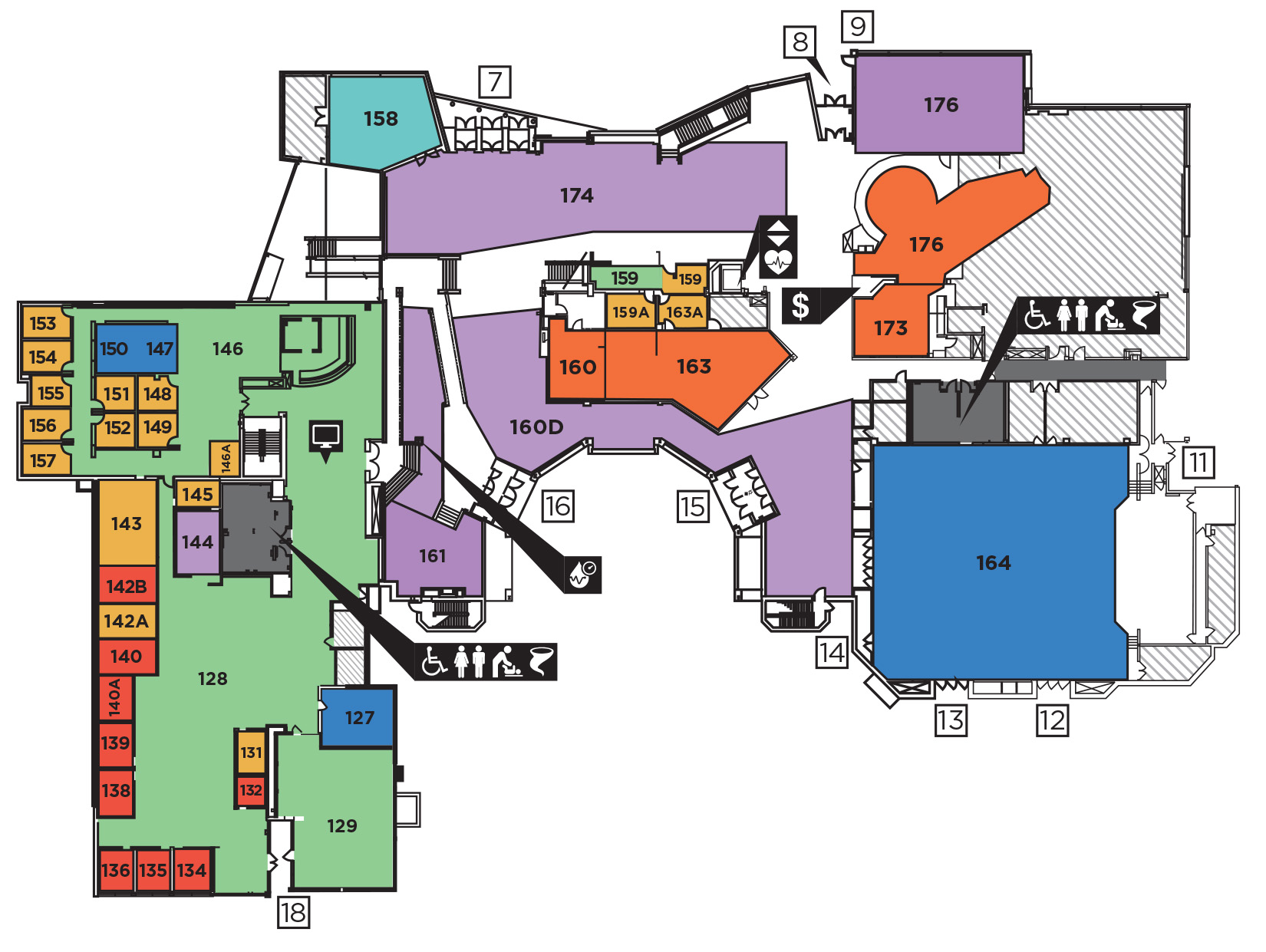 Main Level map of the UC