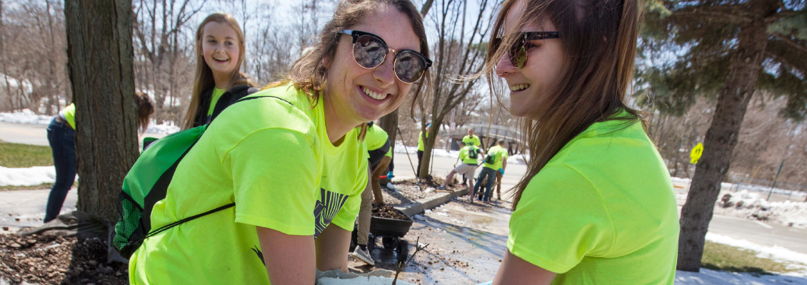 UW-Whitewater students serving the Whitewater community