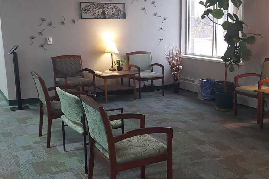 Chairs in the UHCS counseling waiting room