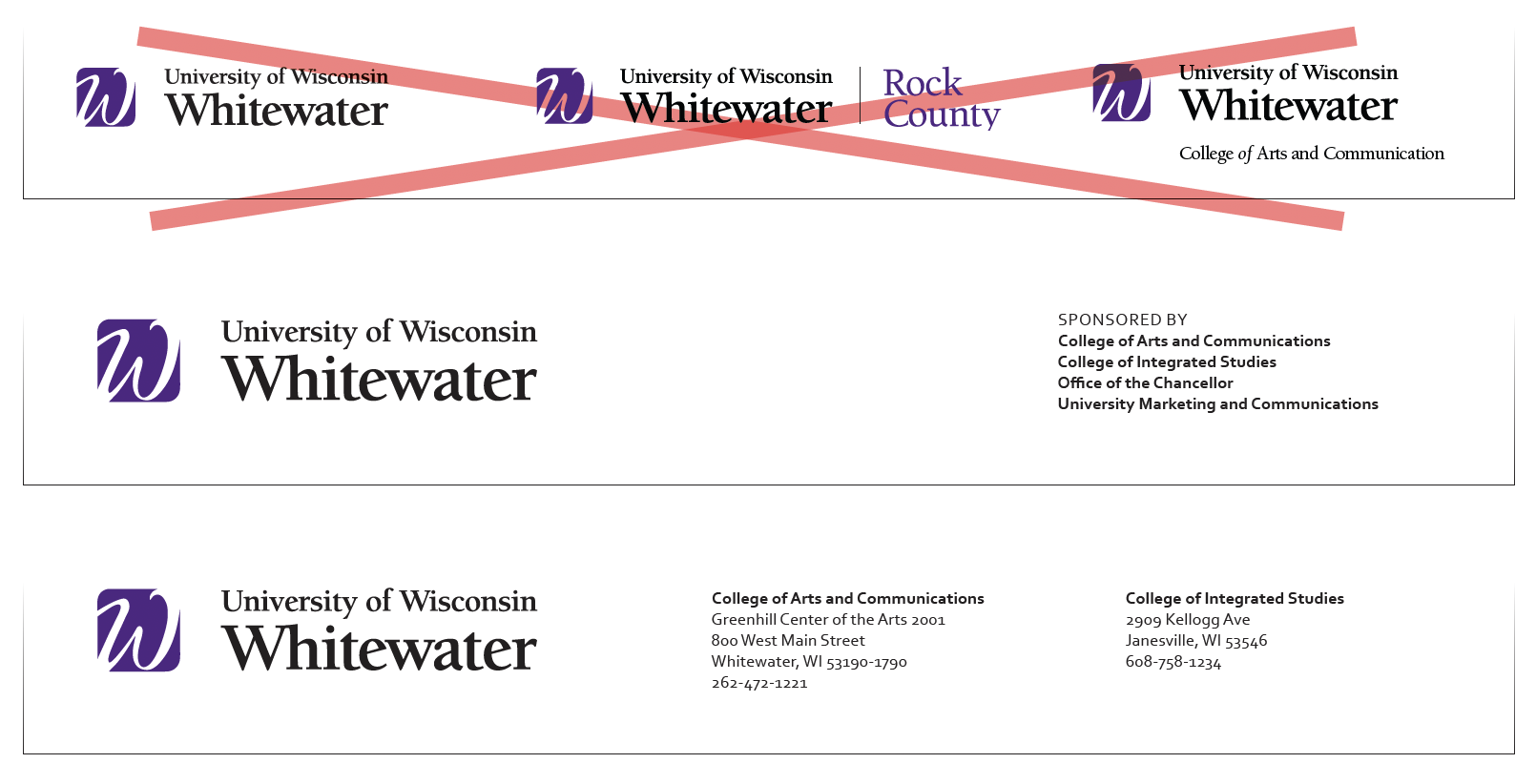 Three co-branding treatments.