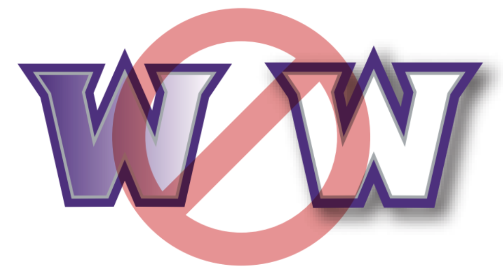 Lettermarks with purple gradient and drop shadow.