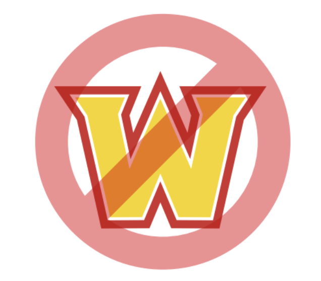 Yellow and red lettermark.