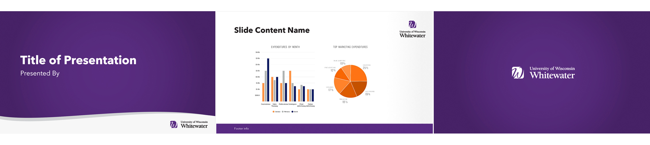 Three presentation slide templates.